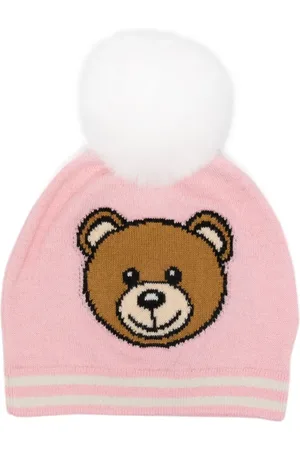Moschino Gorro tejido con logo de intarsia
