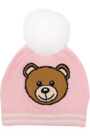 Moschino Gorro tejido con logo de intarsia