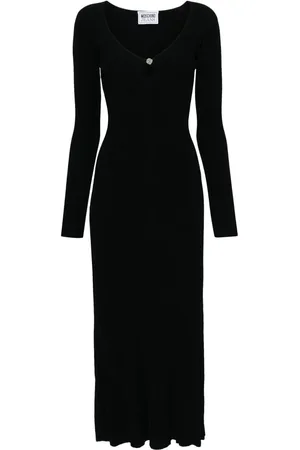 Moschino Vestido largo tejido de canalé
