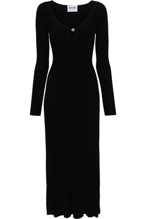 Moschino Vestido largo tejido de canalé