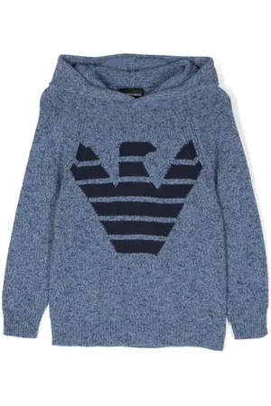 Emporio Armani Hoodie con águila en intarsia