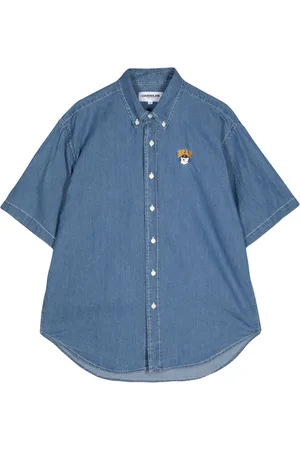 Chocoolate Camisa de mezclilla con aplique de oso
