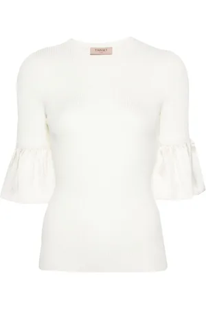Twin-Set Playera de canalé fino