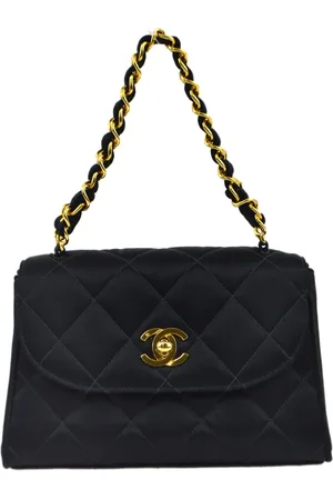 CHANEL Bolsa de mano con cierre giratorio y logo CC 1995