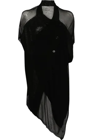 YOHJI YAMAMOTO Top asimétrico translúcido