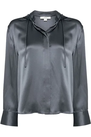 Vince Camisa de seda con capucha