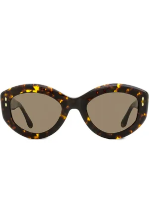 Isabel Marant Lentes de sol con armazón oval estampada