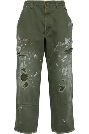 Kolor Jeans capri con efecto envejecido