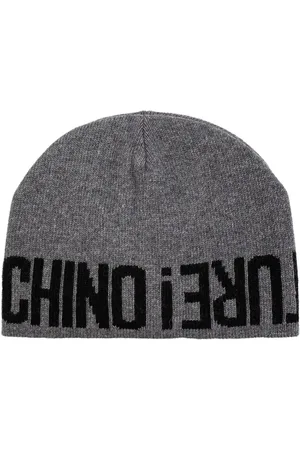 Moschino Gorro tejido con logo de intarsia