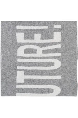 Moschino Bufanda con logo en intarsia