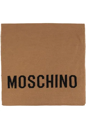 Moschino Bufanda tejida con logo en intarsia