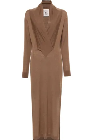 SEMICOUTURE Vestido midi con logo bordado