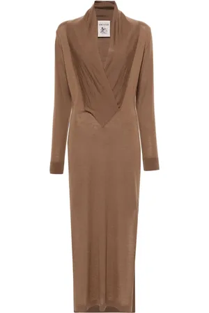 SEMICOUTURE Vestido midi con logo bordado