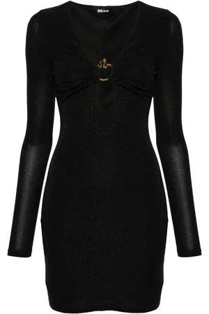 Roberto Cavalli Vestido corto con detalle de serpiente