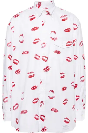 Takahiromiyashita The Soloist Camisa con labios estampados