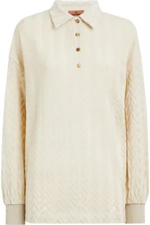 Missoni Playera tipo polo tejida en zigzag