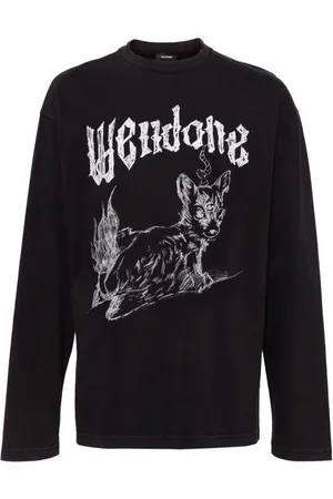 We11 Done Playera con efecto blanqueado
