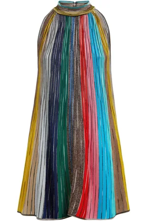 Missoni Vestido corto plisado sin mangas