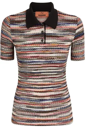 Missoni Playera tipo polo tejida con motivo de rayas