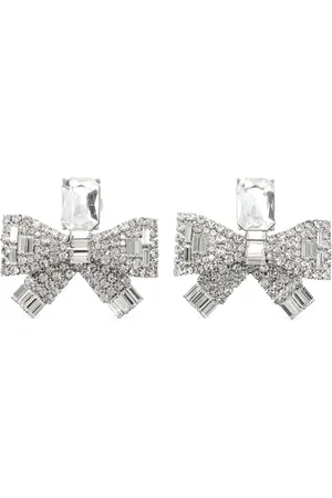 Self-Portrait Aretes Crystal Bow pequeños