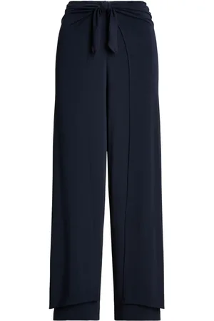 Ralph Lauren Pantalones rectos con lazo en la cintura