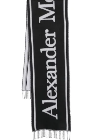 Alexander McQueen Bufanda con logo en intarsia