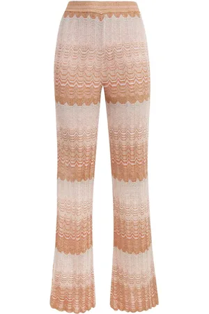 Missoni Pantalones de tejido chevron acampanados