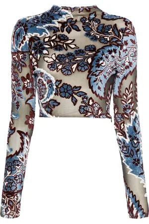 Etro Top de terciopelo en jacquard