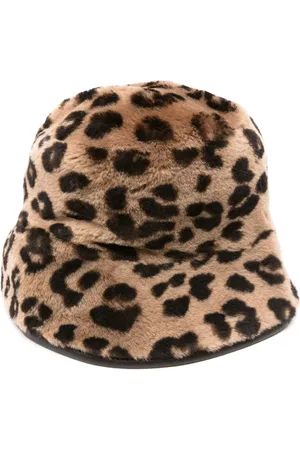 LISKA Gorro de pescador con estampado de leopardo