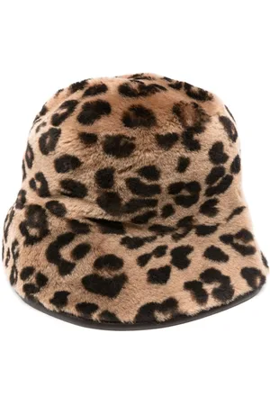 LISKA Gorro de pescador con estampado de leopardo