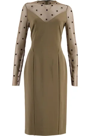 Givenchy Vestido midi con logo en jacquard