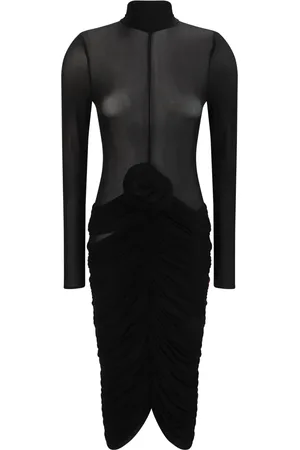 MAGDA BUTRYM Vestido midi con cuello de tortuga