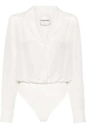 Roland Mouret Body estilo camisa de seda