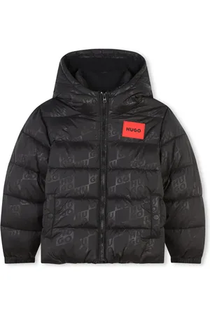 HUGO BOSS Chamarra capitonada con logo estampado