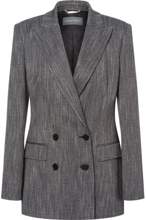 Alberta Ferretti Blazer con doble botonadura y estampado de espiga