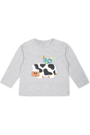 Stella McCartney Playera con vaca estampada