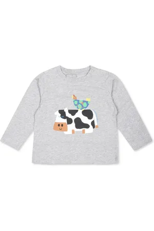 Stella McCartney Playera con vaca estampada