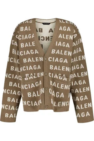 Balenciaga Cárdigan con logo en intarsia y cuello en V