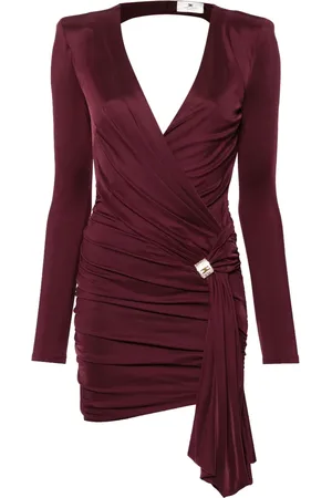 Elisabetta Franchi Vestido corto con diseño drapeado