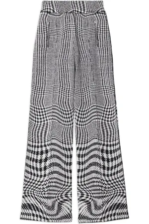 Burberry Pantalones con motivo pied de poule en jacquard