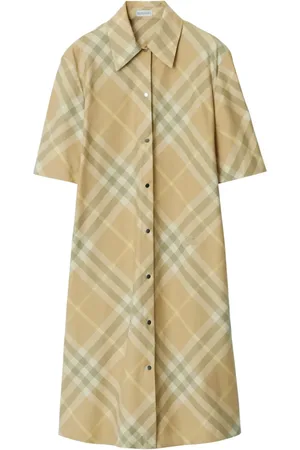 Burberry Vestido camisero con motivo Vintage Check