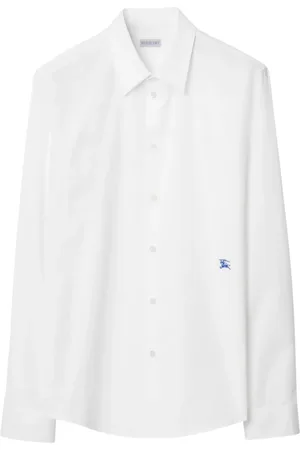 Burberry Camisa de popelina con logo bordado