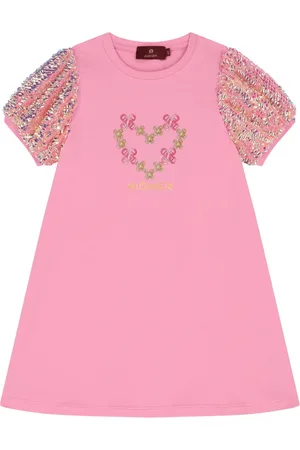 Aigner Vestido con logo estampado y lentejuelas en las mangas