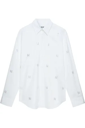 Msgm Camisa con detalles de cristal