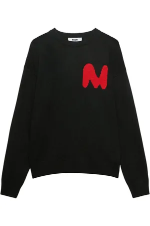 Msgm Suéter tejido con logo bordado