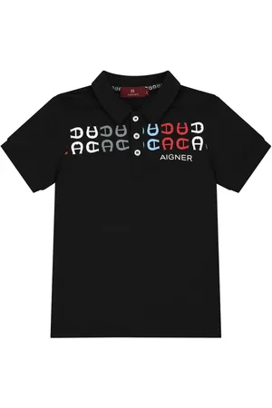 Aigner Playera tipo polo con logo estampado
