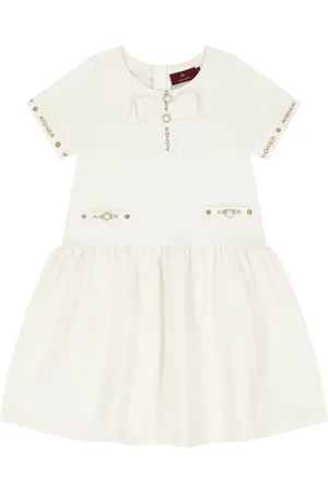 Aigner Vestido con detalles de perlas y logo estampado