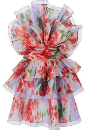 Carolina Herrera Vestido corto con estampado floral