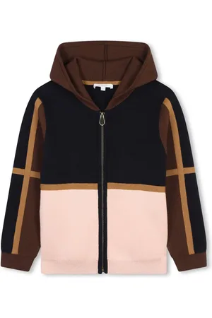 Chloé Cárdigan con capucha y diseño color block