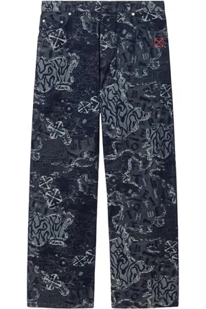 OFF-WHITE Jeans rectos con motivo Arrow